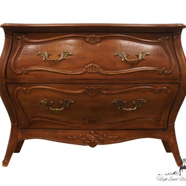 HENREDON FURNITURE Louis XV French Provincial 37" Low Two Drawer Bombe Chest 6602-46 