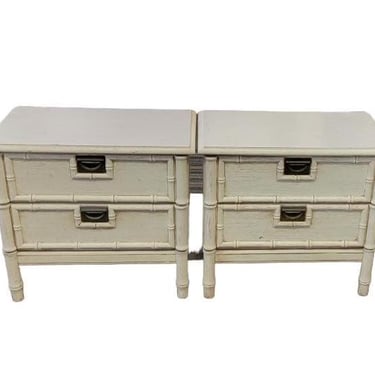 Pair of Faux Bamboo Night Stands 