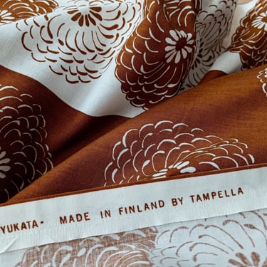 Tampella Yukata 1970s Cotton Tablecloth - Finnish Vintage 