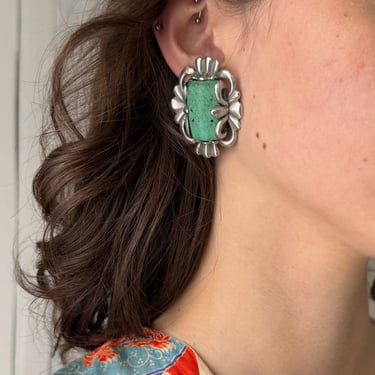 80s Clara Turquoise Earrings