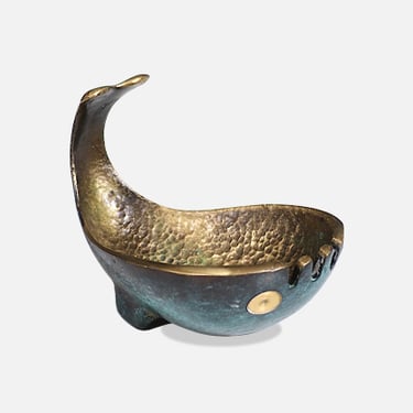 Maurice Ascalon Bronze Whale Ashtray for Pal-Bell