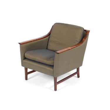 Vintage 1960s Scandinavian Modern Rosewood Lounge Chair. Danish MCM 