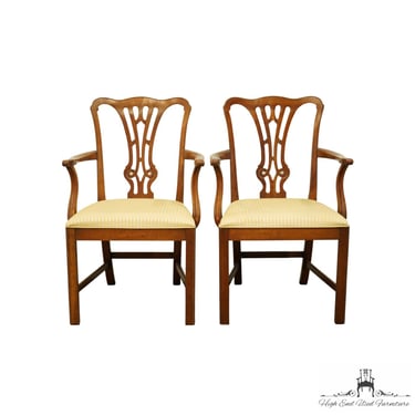 Set of 2 DAVIS CABINET Co. Antiqued Solid Knotty Pine Rustic Country Style Dining Arm Chair 2263 