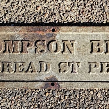 Philadelphia Pa Steam Industrial Boiler Room Antique THOMPSON BROS Sign 