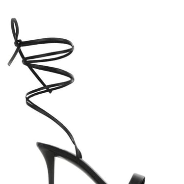 THE ROW Black Leather Maud Sandals
