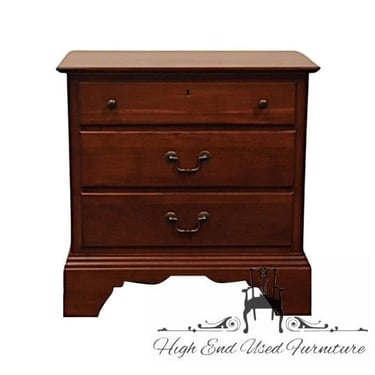 KINCAID FURNITURE Early American Traditional Style 27" Three Drawer Nightstand w. Cherry Finish 10193-79-141 