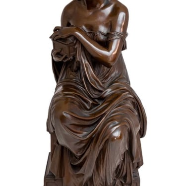 Eugene Aizelin "Pandora" Patinated Bronze