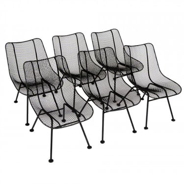 Set of 6 Woodard "Sculptura" Wire Chairs