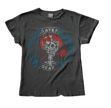 Grateful Dead Roses and Bones Destroyed Crew Tee