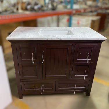 Kitchen Bath Collection 'Paige' 42&quot; Single Vanity with Marble Top