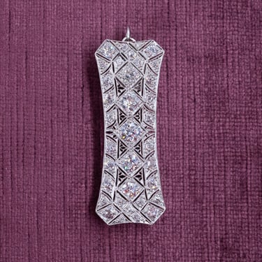 Art Deco Diamond Bar Pin/Pendant