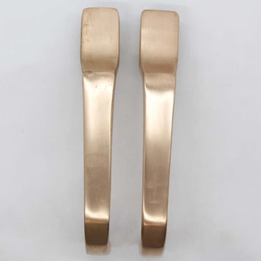 Pair of Modern 9.625 in. Brass Door Pull Handles