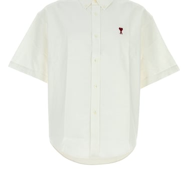 Ami Men White Oxford Craie Shirt