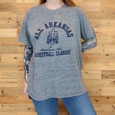 80's Vintage All Arkansas FCA Basketball Classic Tee Shirt T-Shirt 