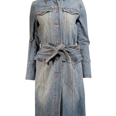 Marc Jacobs - Blue Medium Wash Belted Denim Dress Sz 4