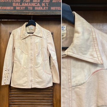 Vintage 1960’s “Roncelli” Cotton Denim Mod Racer Multi-Color Jacket, 60’s Mod Jacket, Vintage Racer Denim Jacket, Vintage Clothing 