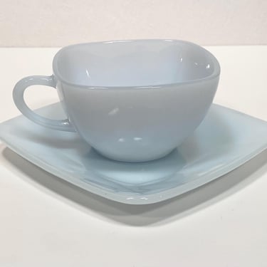 NOS Fire King Azur-ite Cup & Saucer 