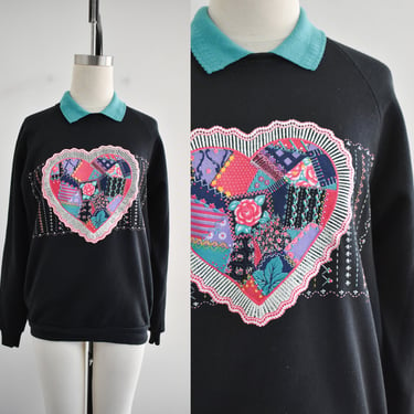 1980s Black Heart Sweatshirt 