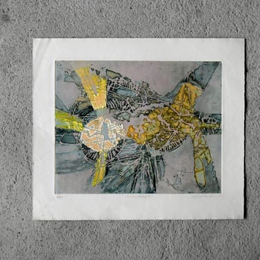 Lawrence Heyman, Fertilization IIII from Atelier 17 Series, Etching on Arches Paper, 1960s 
