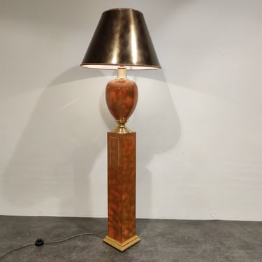 Maison Le dauphin floor lamp, 1980s - hollywood regency floor lamp - large floor lamp - mid century floor lamp 