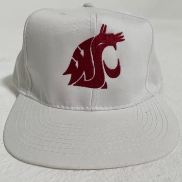 Vintage WSU Cougars White Snapback