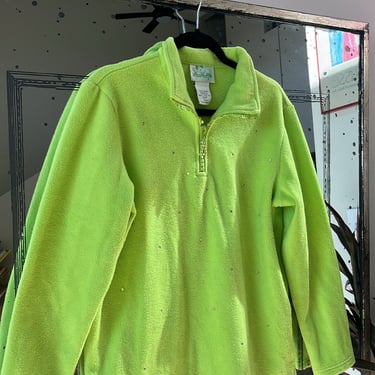 VTG 80s Neon Green Fleece Pullover 