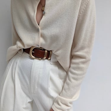 Vintage Cream Cashmere Cardigan