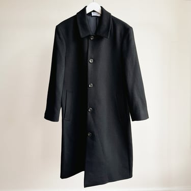 Ink Spread Collar Wool Coat