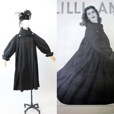 1950s 1958 documented LILLI ANN trapeze swing coat all sizes  | new fall winter 