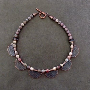Copper and jasper southwest necklace 