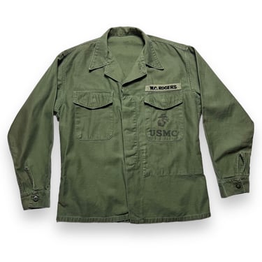 Vintage 1960s OG-107 US Marine Corps Utility Shirt ~ fits M