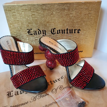 Lady Couture Red Rhinstone Heels, Designer Heels, Lady Couture Red Heels, StPumps, Designer Pumps, Unique Heels,Abstract Heels, 