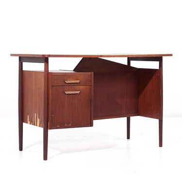 Maurice Villency Mid Century Petite Danish Teak Desk - mcm 