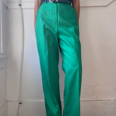 vintage bright green wide leg trousers size xl 