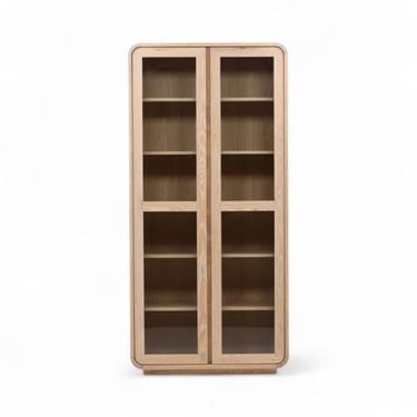 Natural Oak Display Cabinet