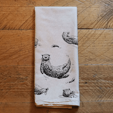 Otters Tea Towel