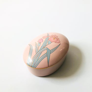 Pink Ceramic Iris Box 