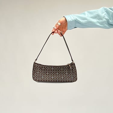 Brown and Blue Embroidered Shoulderbag