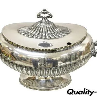 Antique Meriden Wilcox Silverplate Co Silver Plated Victorian Lidded Soup Tureen