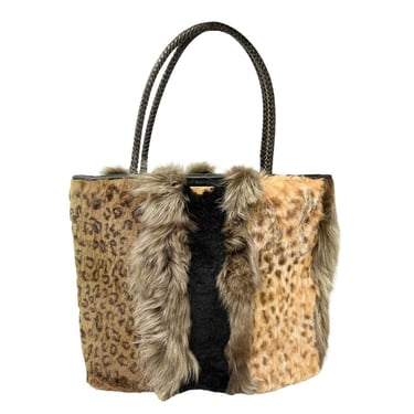 Dior Patchwork Fur Top Handle Bag