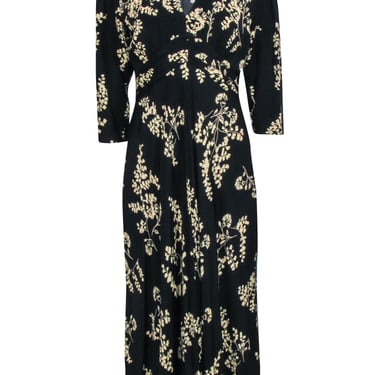 Ba&sh - Black & Ivory Floral Maxi Dress Sz M