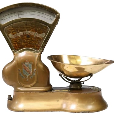 Antique Scales, Gilt Metal, English W & T Avery 'Autolever', #24490, Early 1900s