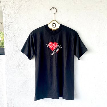 Vintage 80s Born to Be Wild Tshirt Heart Shirt 