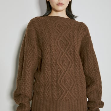 Martine Rose Women Wool Cable Knit Sweater