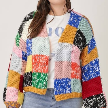 Colorblock Sweater Cardigan