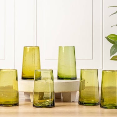 Moroccan Cone Glassware-Honeyed Moss