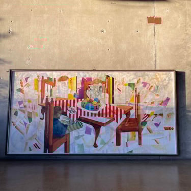 Modern Abstract Oil on Board Painting by Andrew Gerb
