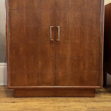 Rare Oak & Cedar 2 Door Cabinet by Lane -1950s