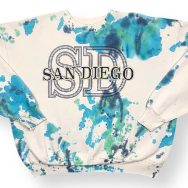 Vintage 1997 San Diego California Tye Dye Made in USA Destination/Souvenir Style Crewneck Sweatshirt Pullover Size Large 