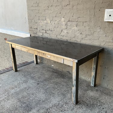 Industrial Brushed Steel Table